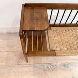 Vintage Woven Rope Phone Bench