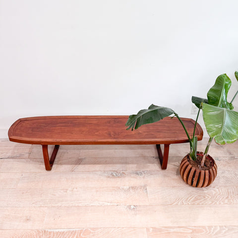 Long Walnut Coffee Table