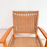 Folding Woven Rope Chair w/ Arms