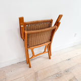 Folding Woven Rope Chair w/ Arms