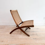 Folding Armless Woven Rope Chair