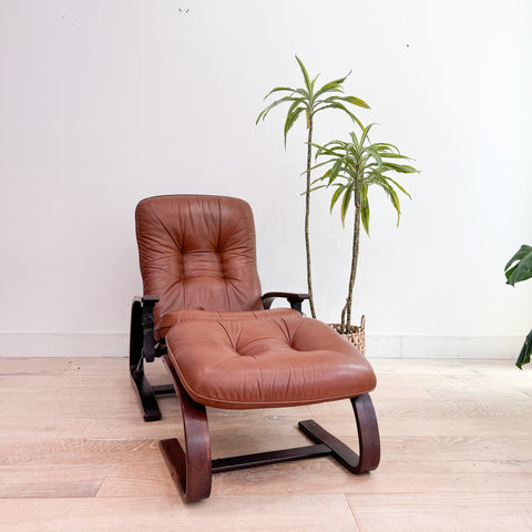 Westnofa Tufted Lounge Chair + Ottoman