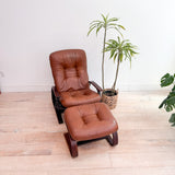 Westnofa Tufted Lounge Chair + Ottoman
