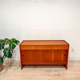 Danish Teak Media Cabinet w/ Sliding Doors