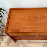 Danish Teak Media Cabinet w/ Sliding Doors