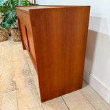 Danish Teak Media Cabinet w/ Sliding Doors