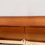 Vintage Teak Queen Bed w/ Nightstands