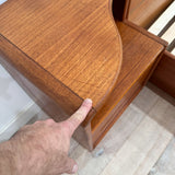 Vintage Teak Queen Bed w/ Nightstands