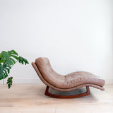 Adrian Pearsall Wave Chaise Rocker - Leather