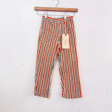 Green and Orange Stripe Jeans - 5/6