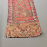Vintage Turkish Blush Pink Runner 2'4x10'1