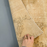 Vintage Sm. Beige Turkish Rug 1’10x4’