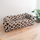 Vintage Brown/White Sleeper Sofa