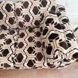 Vintage Brown/White Sleeper Sofa