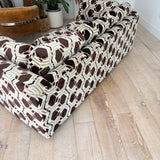 Vintage Brown/White Sleeper Sofa