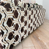 Vintage Brown/White Sleeper Sofa