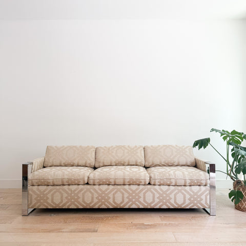 Adrian Pearsall Chrome Frame Sofa