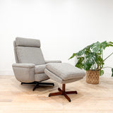 Danish Rocker w/ Ottoman - New Grey Shearling