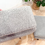 Danish Rocker w/ Ottoman - New Grey Shearling