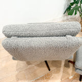 Danish Rocker w/ Ottoman - New Grey Shearling