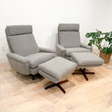 Danish Rocker w/ Ottoman - New Grey Shearling