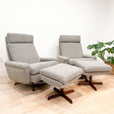 Danish Rocker w/ Ottoman - New Grey Shearling