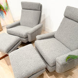 Danish Rocker w/ Ottoman - New Grey Shearling
