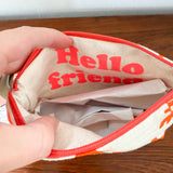 Hello Friend Sweetie Pouch - Neon Orange