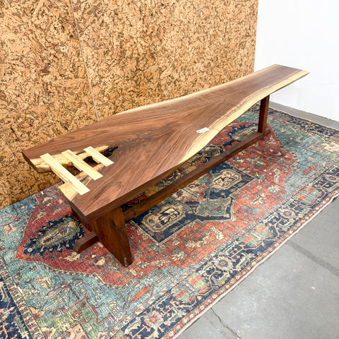 Walnut Nakashima Bench