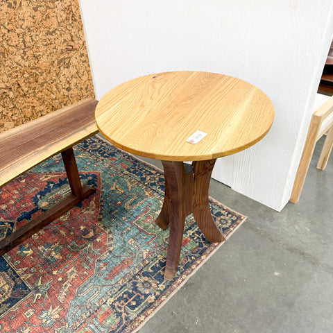 Walnut & White Oak Pedestal Table