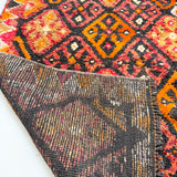 Turkish Runner - Black/Orange/Pink 2'9x12'