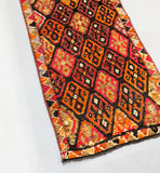 Turkish Runner - Black/Orange/Pink 2'9x12'