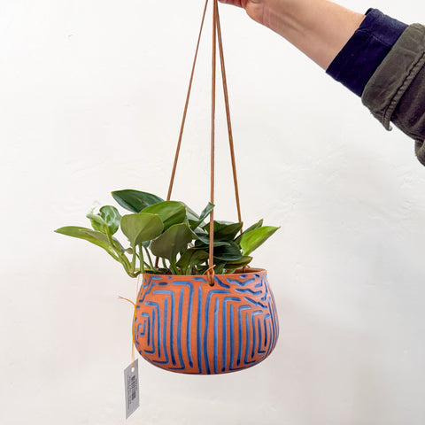 Descent Terra Cotta Hanging Planter Lg