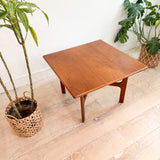 Mid Century Sculpted Walnut End Table
