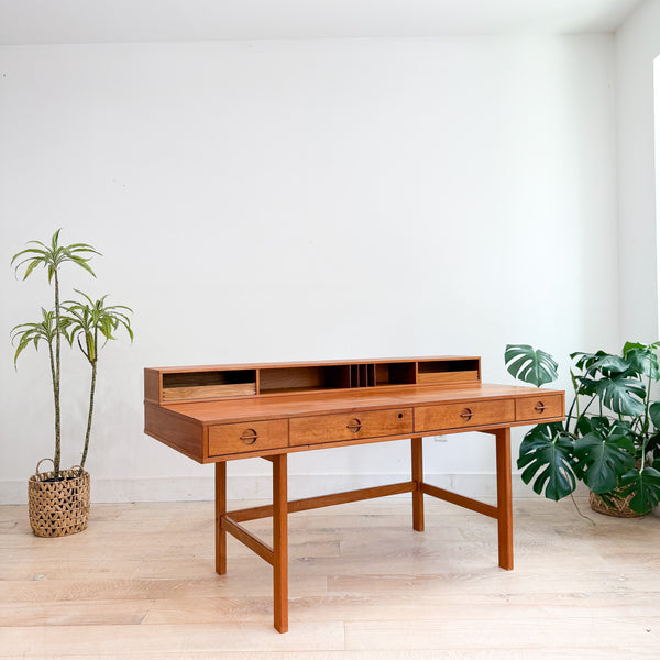 Danish Teak Peter Lovig Flip Top Desk – Atomic Furnishing & Design