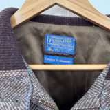 Vtg. Pendleton Wool Tweed Zip Jacket L