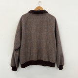 Vtg. Pendleton Wool Tweed Zip Jacket L