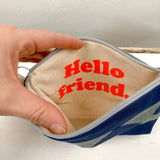 Hello Friend Sweetie Pouch - Blk/Grey