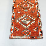 Burnt Orange/Grey Runner 2'7.5"x9'3"