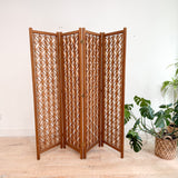 Vintage Teak Geometric Room Divider