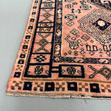 Vintage Turkish Salmon Rug - 4’4x7’6