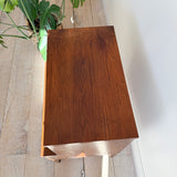 Mid Century 2 Tier Walnut Nightstand