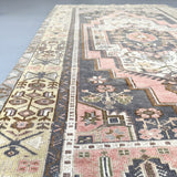 Turkish Rug - Pale Green/Pink - 4'6x8'