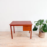Small Danish Teak Desk with Key
