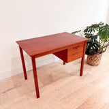 Small Danish Teak Desk with Key