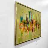 Vintage Green Abstract Art