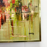 Vintage Green Abstract Art