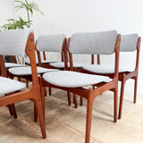 Set of 8 Teak Erik Buch Dining Chairs