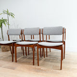 Set of 6 Teak Erik Buch Dining Chairs