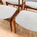 Set of 6 Teak Erik Buch Dining Chairs